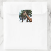 Funny Giraffe Giving A Raspberry Birthday Sickers Quadratischer Aufkleber (Tasche)