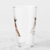 Funny Giraffe Glass Cheers - Custom Text Glas (Rechts)