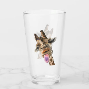 Funny Giraffe Glass Glas