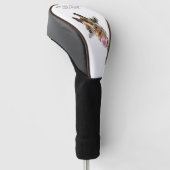 Funny Giraffe Golf Head Cover - Custom Text Headcover (angewinkelt)