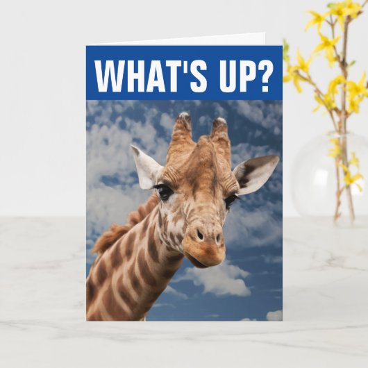 FUNNY GIRAFFE GREETING CARD ZU SAGEN HELLO KARTE (Gelbe Blume)