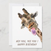 Funny Giraffe Happy Birthday Card - Lächeln (Vorderseite)