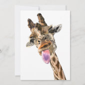 Funny Giraffe Happy Birthday Card - Lächeln (Rückseite)