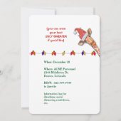 Funny Giraffe Holiday Cookie Exchange Party Einlad Einladung (Rückseite)
