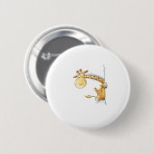 Funny Giraffe I Niedlich Cartoon Wildtier Lover Sp Button (Vorne & Hinten)