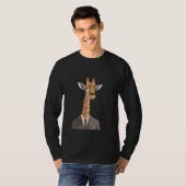 Funny Giraffe im Anzug Design Giraffe T-Shirt (Vorne ganz)