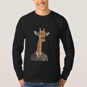Funny Giraffe im Anzug Design Giraffe T-Shirt