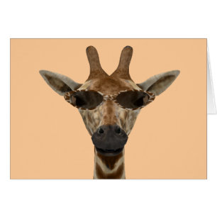 Funny Giraffe Incognito mit trendiger Sonnenbrille