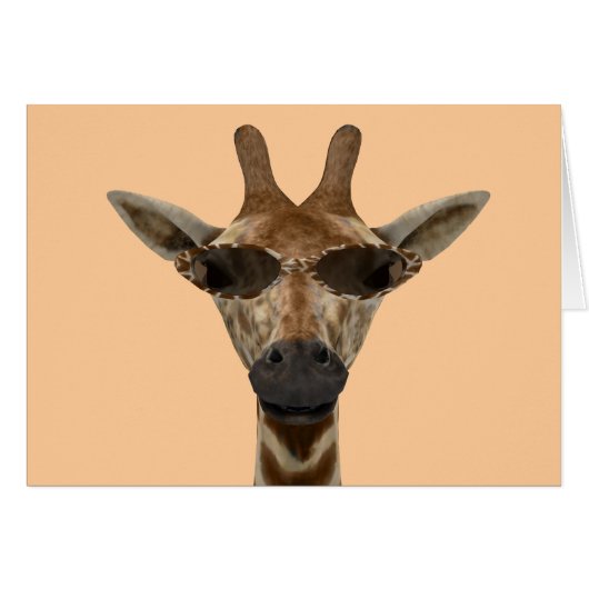 Funny Giraffe Incognito mit trendiger Sonnenbrille (Vorderseite (Horizontal))