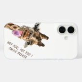 Funny Giraffe iPhone Case - Benutzerdefinierter Te (Rückseite (Horizontal))