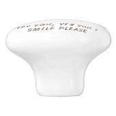 Funny Giraffe Keramik Knob Smile - Benutzerdefinie Keramikknauf (Seitenansicht)