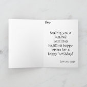 Funny Giraffe Kindergeburtstag Grußkarte Karte (Innenseite)