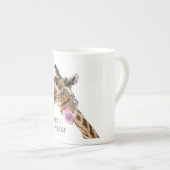 Funny Giraffe Knochen China Tasse Lächeln - Benutz (Vorderseite Rechts)