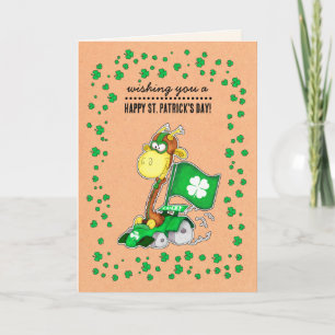 Funny Giraffe Kraft Papier St. Patrick's Day Custo Karte