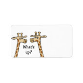 Funny Giraffe Labels Adressaufkleber (Vorne)