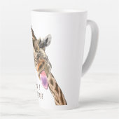 Funny Giraffe Latte Tasse Lächeln - Benutzerdefini (Rechte Ecke)