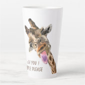 Funny Giraffe Latte Tasse Lächeln - Benutzerdefini (Vorderseite)