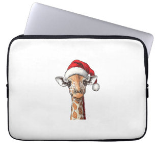 Funny Giraffe liebt Weihnachten Pajama Giraffe San Laptopschutzhülle