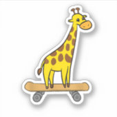 Funny Giraffe Lover Giraffe Skateboard Aufkleber (Vorderseite)