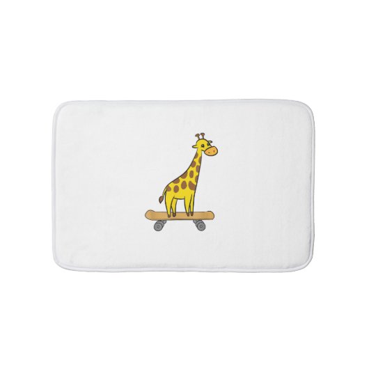 Funny Giraffe Lover Giraffe Skateboard Badematte (Vorderseite)