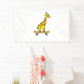 Funny Giraffe Lover Giraffe Skateboard Banner (Insitu)