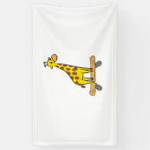 Funny Giraffe Lover Giraffe Skateboard Banner (Vertikal)