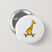 Funny Giraffe Lover Giraffe Skateboard Button (Vorne & Hinten)