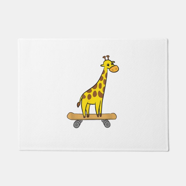 Funny Giraffe Lover Giraffe Skateboard Fußmatte (Vorderseite)