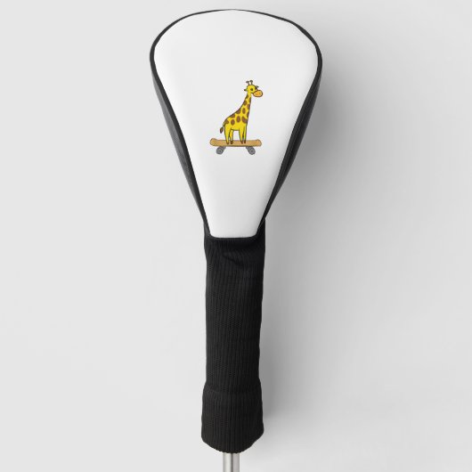 Funny Giraffe Lover Giraffe Skateboard Golf Headcover (Vorderseite)