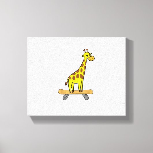 Funny Giraffe Lover Giraffe Skateboard Leinwanddruck (Vorderseite)