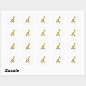 Funny Giraffe Lover Giraffe Skateboard Runder Aufkleber (Blatt)