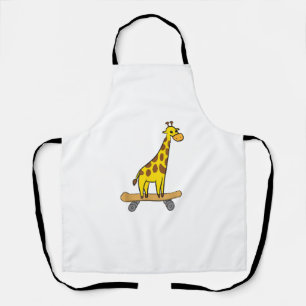 Funny Giraffe Lover Giraffe Skateboard Schürze