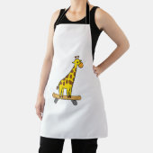Funny Giraffe Lover Giraffe Skateboard Schürze (InSitu)