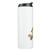 Funny Giraffe Lover Giraffe Skateboard Thermosbecher (Nach links gedreht)