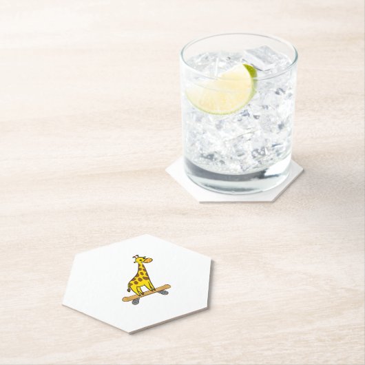 Funny Giraffe Lover Giraffe Skateboard Untersetzer (Vor Ort)