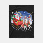 Funny Giraffe Lover Xmas Giraffe Santa Christmas S Fleecedecke (Vorderseite)