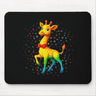 Funny Giraffe Lovers Polka Dots Happy Dot Day Boys Mousepad