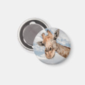 Funny Giraffe Magnet (Vorderseite/Rückseite)