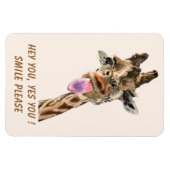 Funny Giraffe Magnet - Benutzerdefinierter Text (Horizontal)