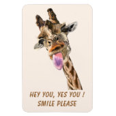Funny Giraffe Magnet - Benutzerdefinierter Text (Vertikal)
