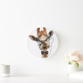Funny Giraffe mit Bowtie und Monocle Runde Wanduhr (Zuhause)