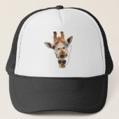 Funny Giraffe mit Bowtie und Monocle Truckerkappe (Vorderseite)