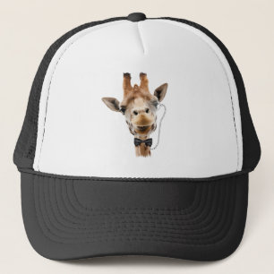 Funny Giraffe mit Bowtie und Monocle Truckerkappe
