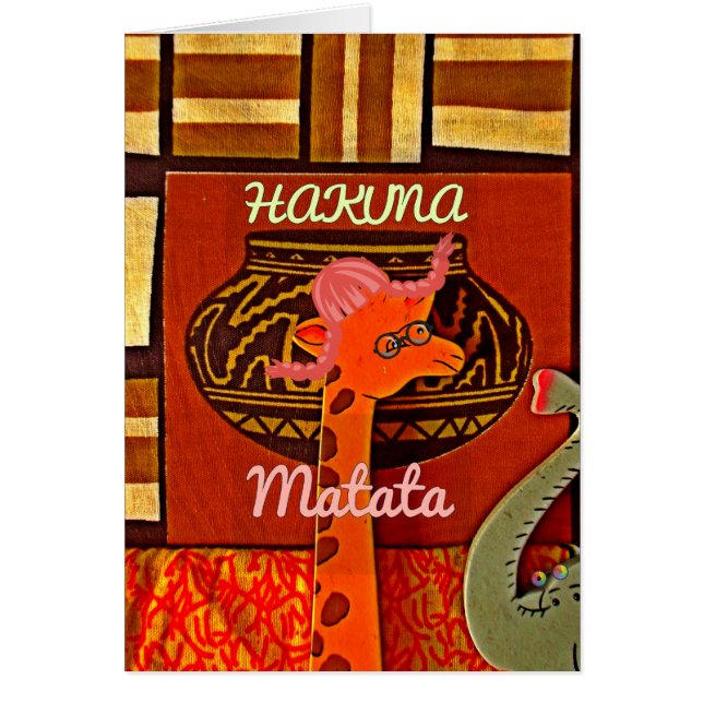 Funny Giraffe mit coolem Text Hakuna Matata (Vorne)