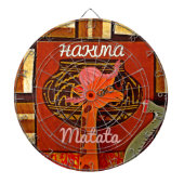 Funny Giraffe mit coolem Text Hakuna Matata Design Dartscheibe (vorne)