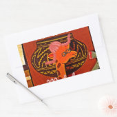 Funny Giraffe mit coolem Text Hakuna Matata Design Rechteckiger Aufkleber (Umschlag)