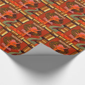 Funny Giraffe mit coolem Text Hakuna Matata Geschenkpapier (Ecke)
