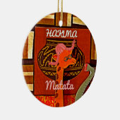 Funny Giraffe mit coolem Text Hakuna Matata Keramik Ornament (Rechts)