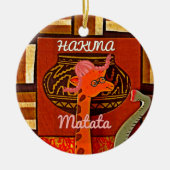 Funny Giraffe mit coolem Text Hakuna Matata Keramik Ornament (Vorne)