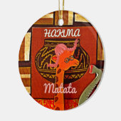 Funny Giraffe mit coolem Text Hakuna Matata Keramik Ornament (Links)